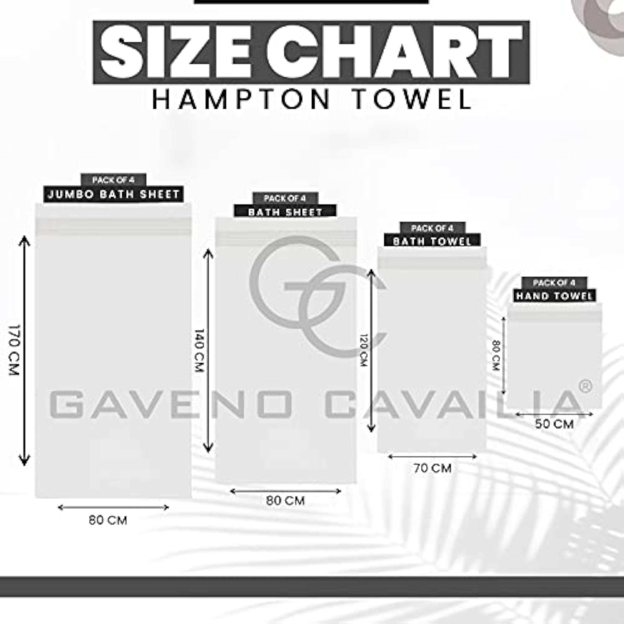 Soft Egyptian Cotton Hand Towels Set, 4 Pk